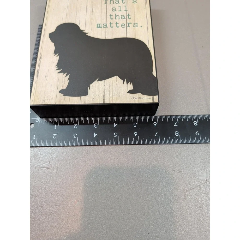 Blossom Bucket Kate Ward Thacker Dog Wall Plaque 10x8 Wood Sign 1811-9234